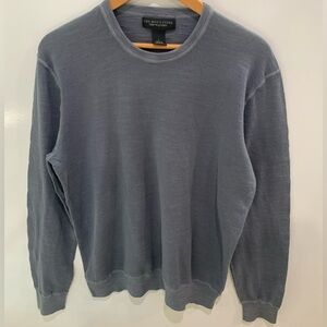 The Men's Store Bloomingdale’s Slate Blue Crewneck Sweater size L gray cotton